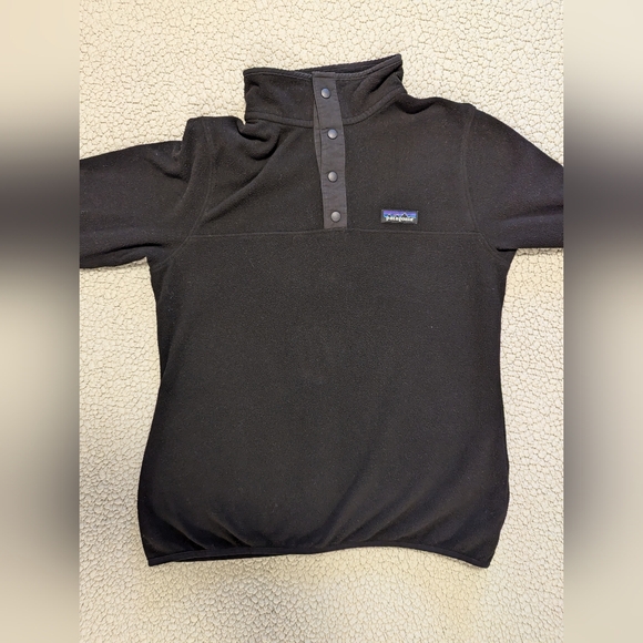 Patagonia Micro D Snap T Fleece Pullover  Black Size M - Picture 5 of 14